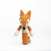 Hand Knitted Finger Puppet - Fox