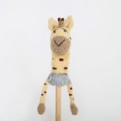 Hand Knitted Finger Puppet - Giraffe