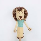 Hand Knitted Finger Puppet - Lion