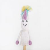 Hand Knitted Finger Puppet - Unicorn