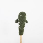 Hand Knitted Finger Puppet - Crocodile