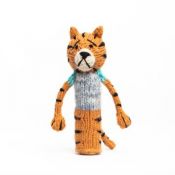 Hand Knitted Finger Puppet - Tiger