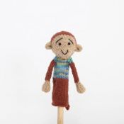 Hand Knitted Finger Puppet - Monkey