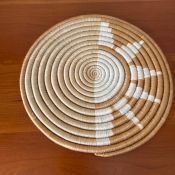 Woven Trivet -  Beige and White