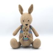 Hand Knitted Stuffy - Mama Kangaroo and Joey