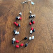 Three Strand Silk Necklace